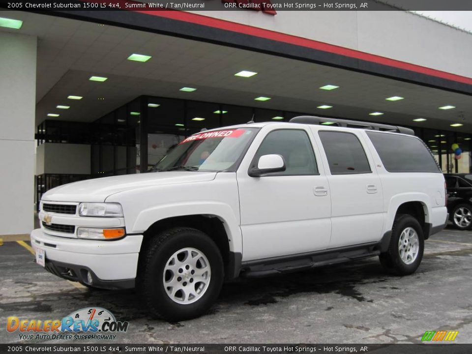 2005 Chevrolet Suburban 1500 LS 4x4 Summit White / Tan/Neutral Photo #1