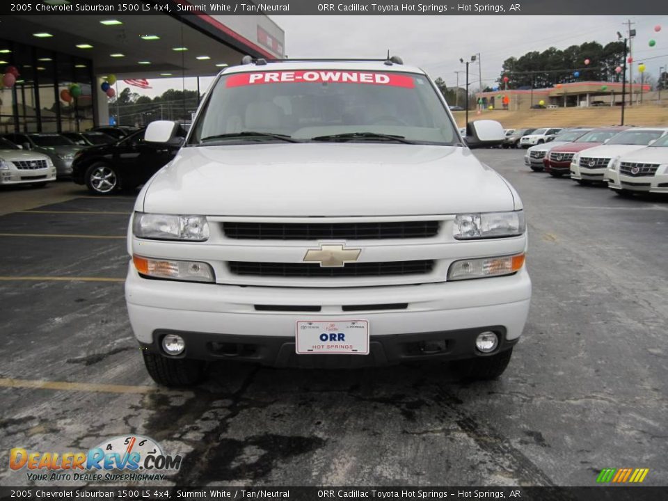 2005 Chevrolet Suburban 1500 LS 4x4 Summit White / Tan/Neutral Photo #3