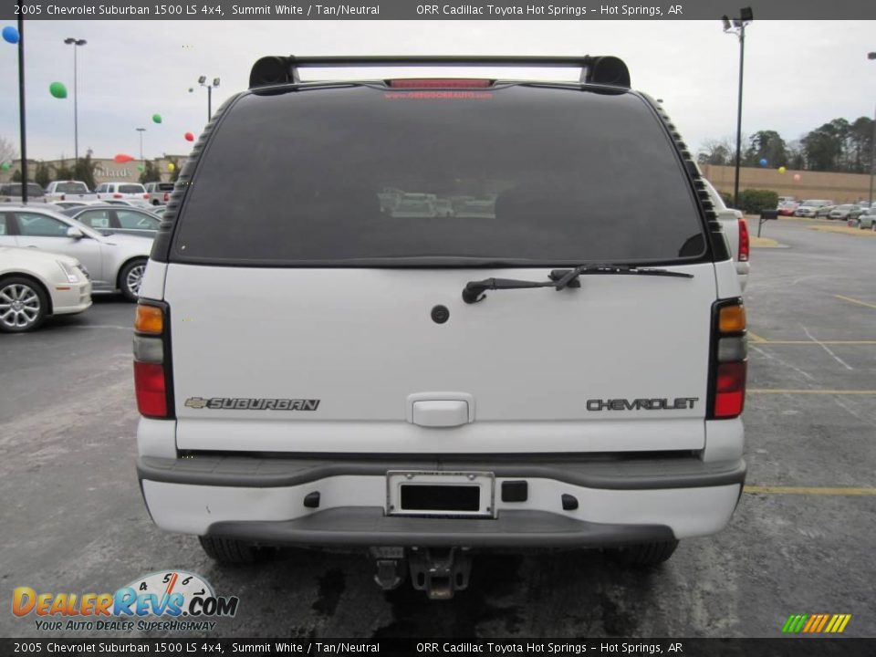 2005 Chevrolet Suburban 1500 LS 4x4 Summit White / Tan/Neutral Photo #4