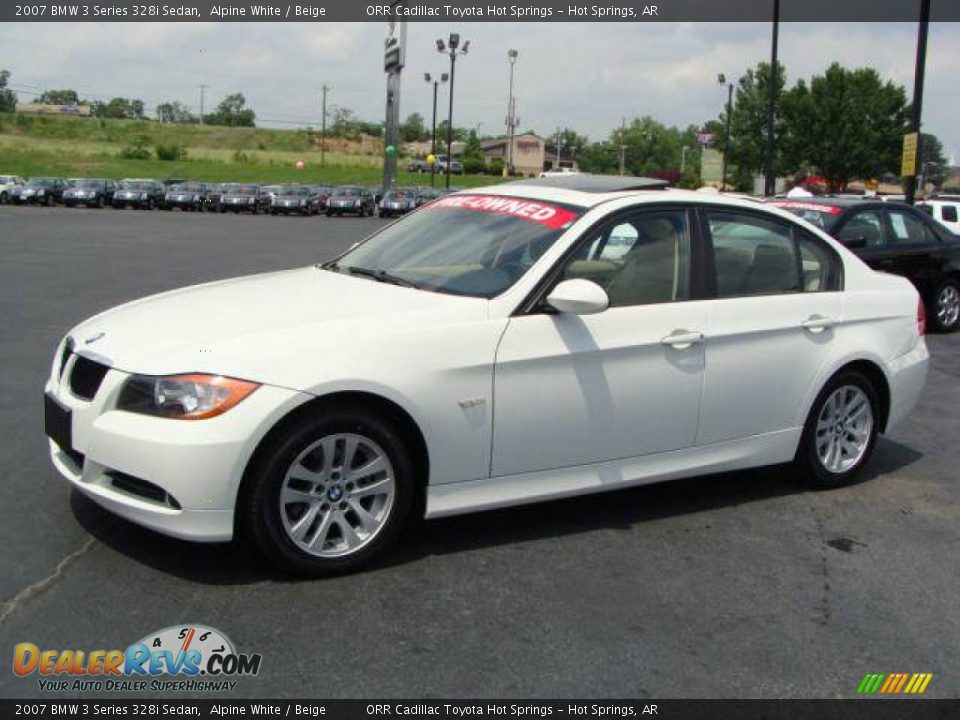 2007 BMW 3 Series 328i Sedan Alpine White / Beige Photo #1