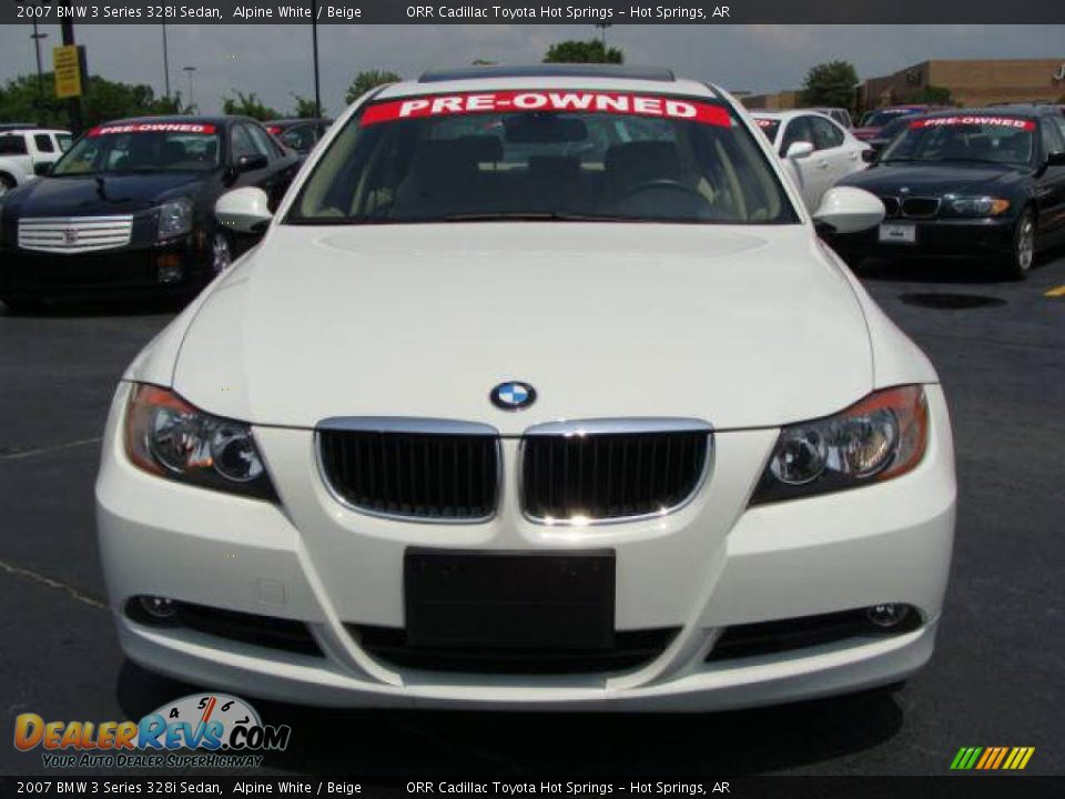 2007 BMW 3 Series 328i Sedan Alpine White / Beige Photo #2