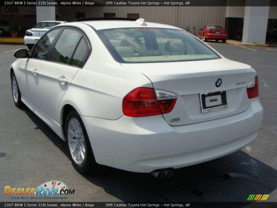2007 BMW 3 Series 328i Sedan Alpine White / Beige Photo #4