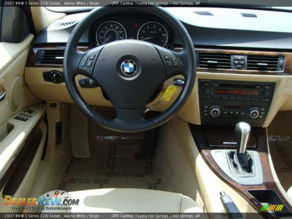 2007 BMW 3 Series 328i Sedan Alpine White / Beige Photo #5
