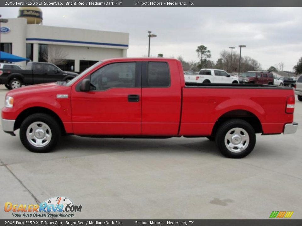 2006 Ford F150 XLT SuperCab Bright Red / Medium/Dark Flint Photo #6