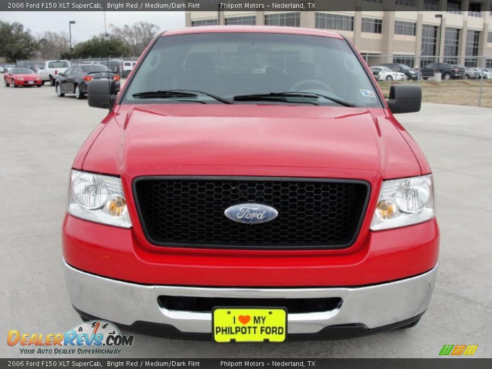 2006 Ford F150 XLT SuperCab Bright Red / Medium/Dark Flint Photo #8
