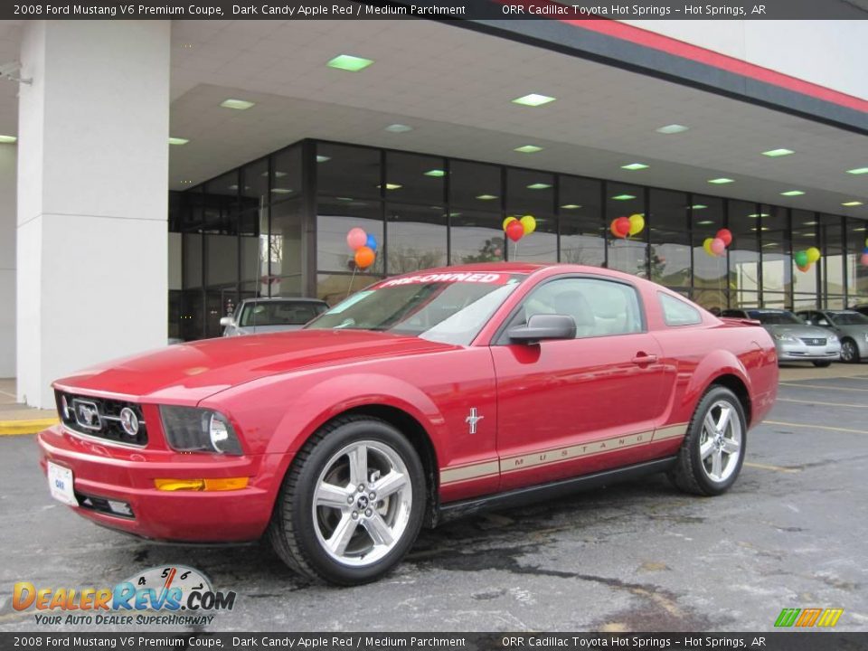 2008 Ford Mustang V6 Premium Coupe Dark Candy Apple Red / Medium Parchment Photo #1