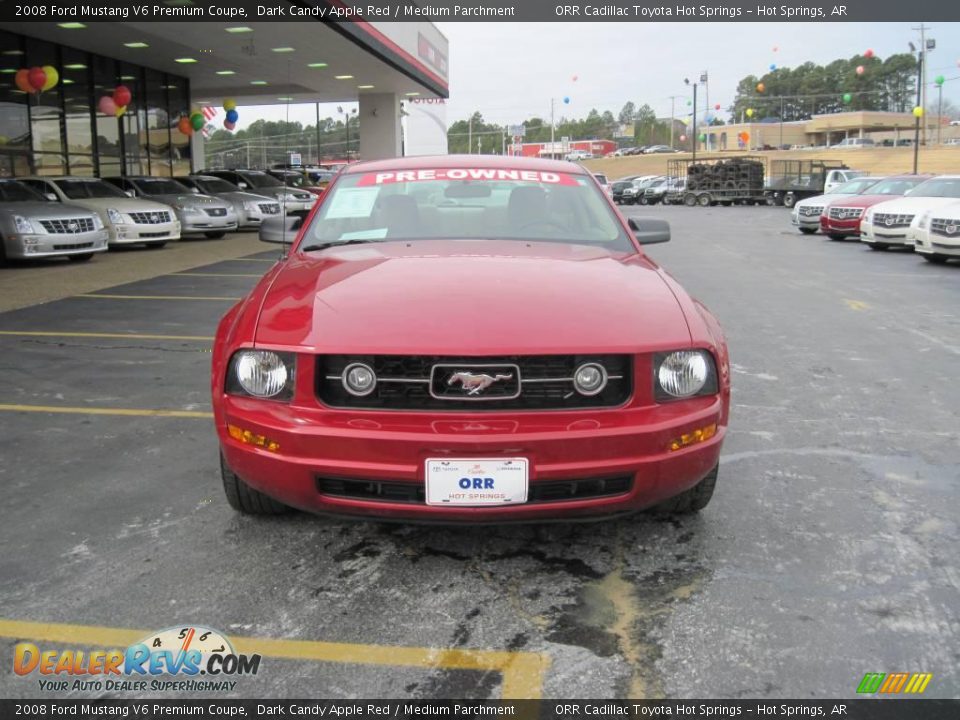 2008 Ford Mustang V6 Premium Coupe Dark Candy Apple Red / Medium Parchment Photo #3