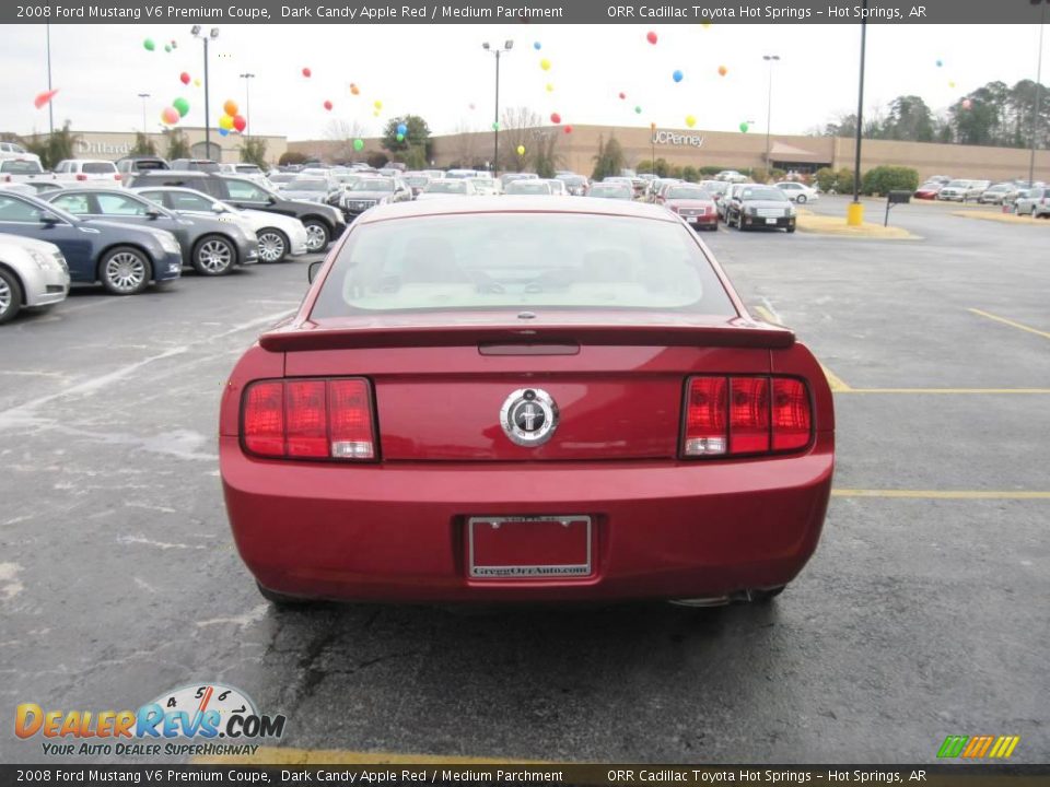 2008 Ford Mustang V6 Premium Coupe Dark Candy Apple Red / Medium Parchment Photo #4