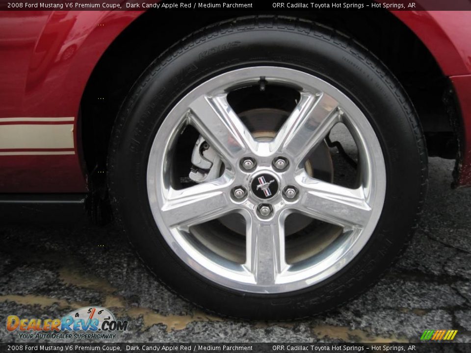 2008 Ford Mustang V6 Premium Coupe Dark Candy Apple Red / Medium Parchment Photo #9