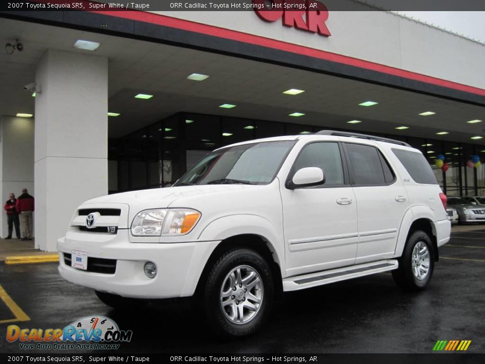 2007 Toyota Sequoia SR5 Super White / Taupe Photo #1