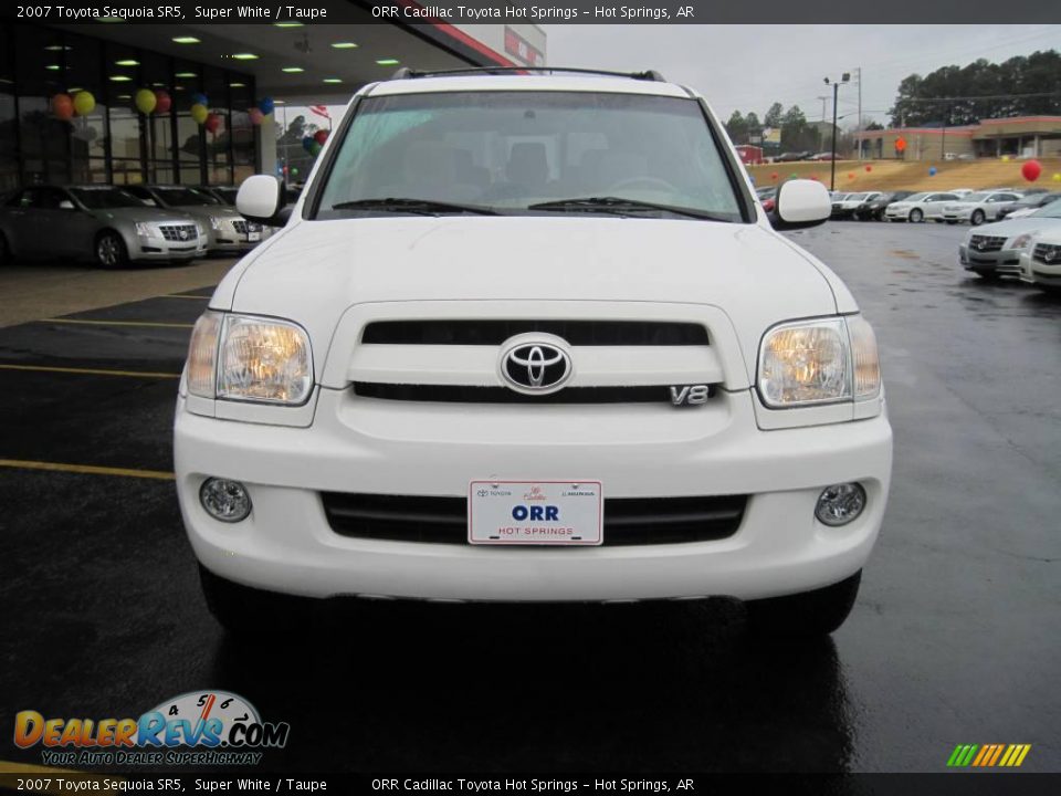 2007 Toyota Sequoia SR5 Super White / Taupe Photo #3