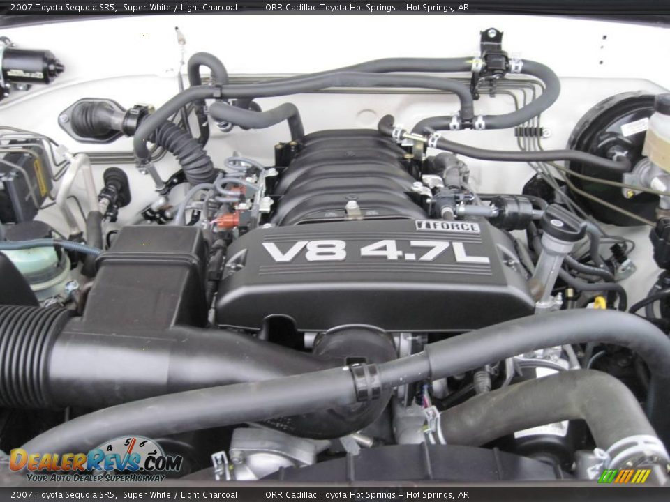 2007 Toyota Sequoia SR5 Super White / Light Charcoal Photo #10