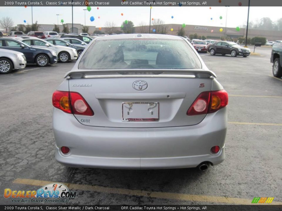 2009 Toyota Corolla S Classic Silver Metallic / Dark Charcoal Photo #4