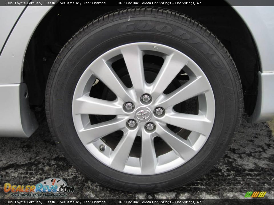 2009 Toyota Corolla S Classic Silver Metallic / Dark Charcoal Photo #10