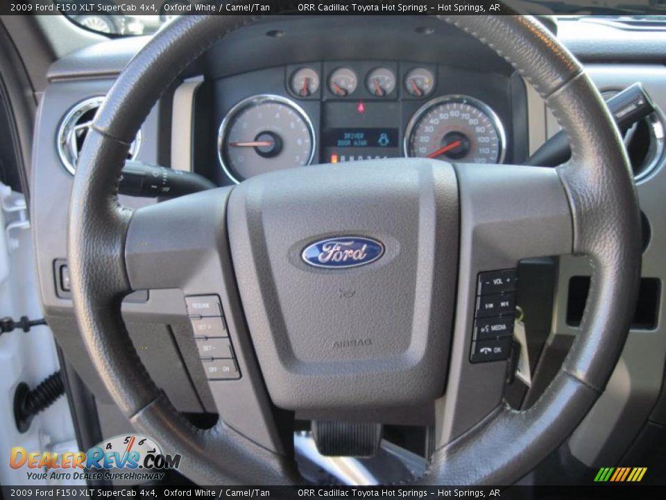 2009 Ford F150 XLT SuperCab 4x4 Oxford White / Camel/Tan Photo #9