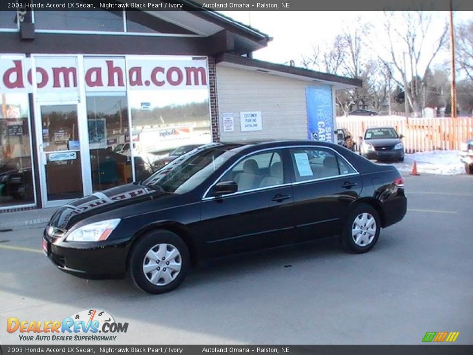 2003 Honda Accord LX Sedan Nighthawk Black Pearl / Ivory Photo #1