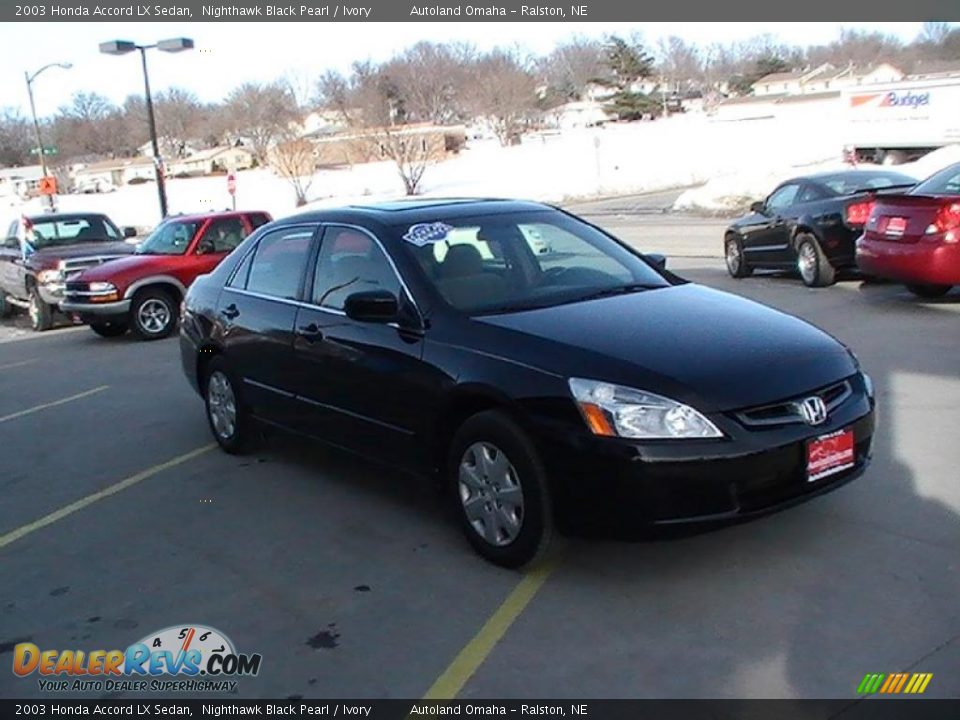 2003 Honda Accord LX Sedan Nighthawk Black Pearl / Ivory Photo #7