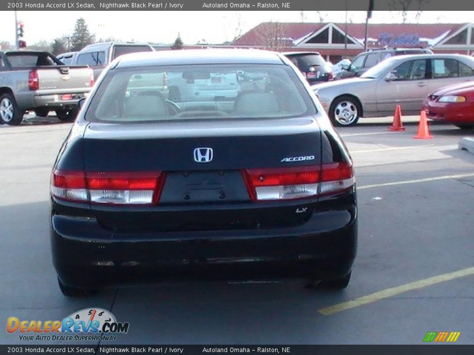 2003 Honda Accord LX Sedan Nighthawk Black Pearl / Ivory Photo #8