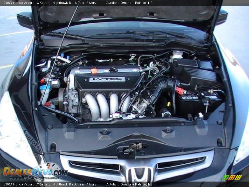 2003 Honda Accord LX Sedan Nighthawk Black Pearl / Ivory Photo #9