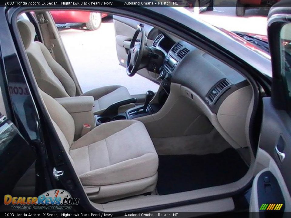 2003 Honda Accord LX Sedan Nighthawk Black Pearl / Ivory Photo #12