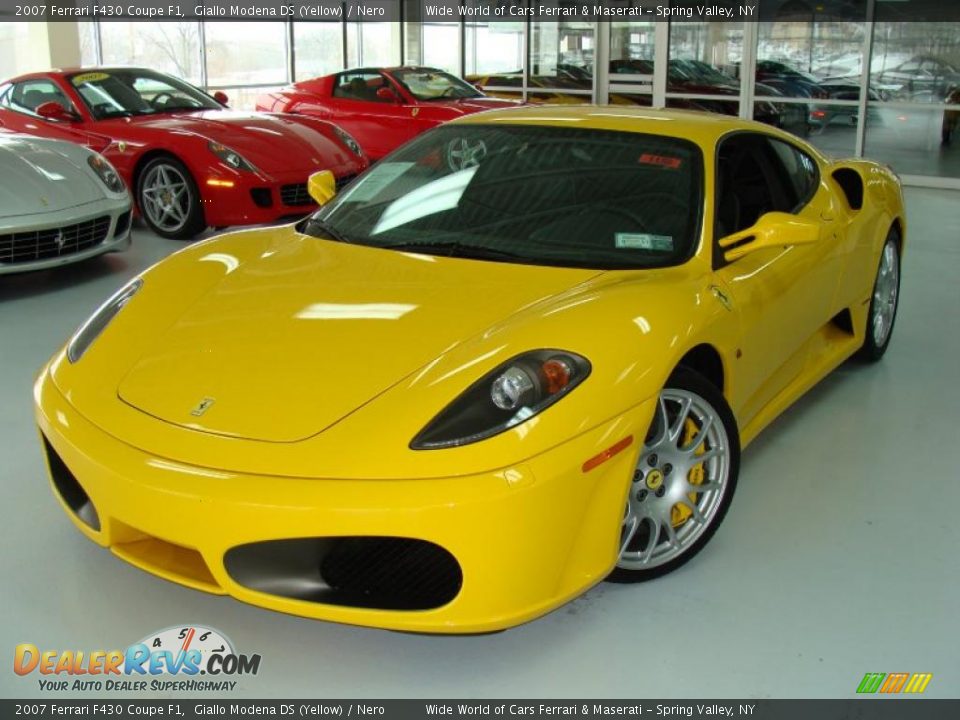 2007 Ferrari F430 Coupe F1 Giallo Modena DS (Yellow) / Nero Photo #2
