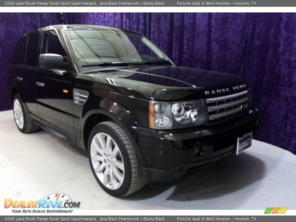 2006 Land Rover Range Rover Sport Supercharged Java Black Pearlescent / Ebony Black Photo #1