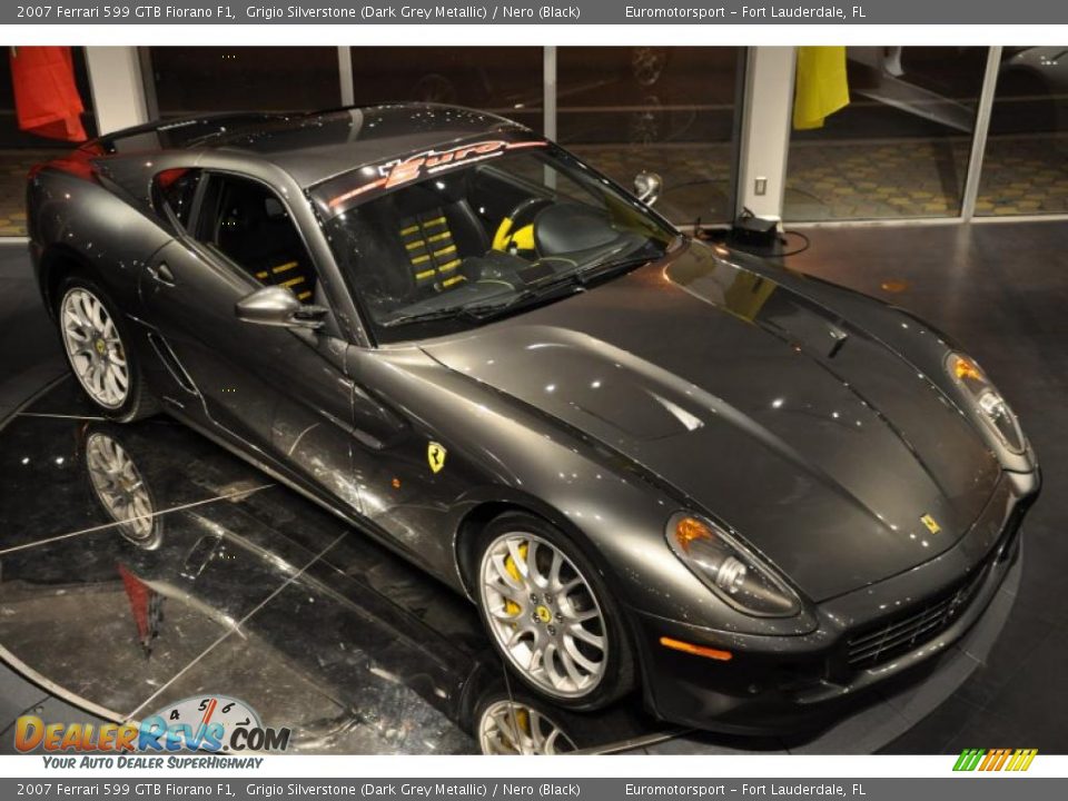 2007 Ferrari 599 GTB Fiorano F1 Grigio Silverstone (Dark Grey Metallic) / Nero (Black) Photo #1