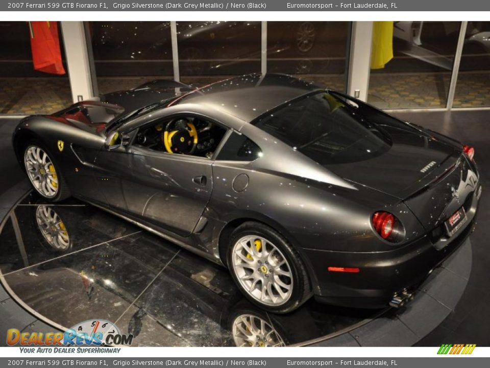 2007 Ferrari 599 GTB Fiorano F1 Grigio Silverstone (Dark Grey Metallic) / Nero (Black) Photo #4