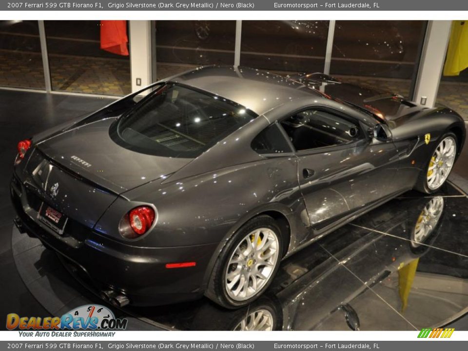 2007 Ferrari 599 GTB Fiorano F1 Grigio Silverstone (Dark Grey Metallic) / Nero (Black) Photo #6