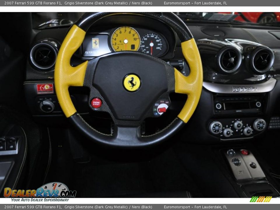 2007 Ferrari 599 GTB Fiorano F1 Grigio Silverstone (Dark Grey Metallic) / Nero (Black) Photo #8