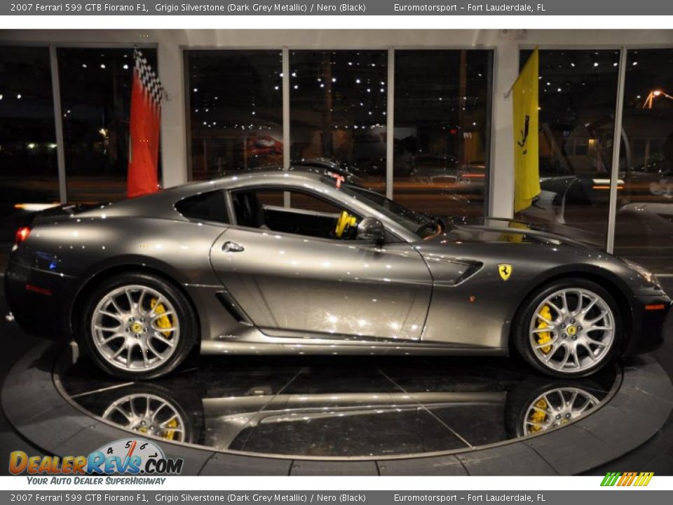2007 Ferrari 599 GTB Fiorano F1 Grigio Silverstone (Dark Grey Metallic) / Nero (Black) Photo #12