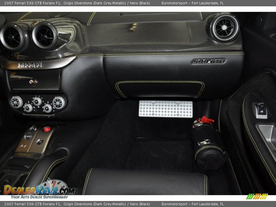 2007 Ferrari 599 GTB Fiorano F1 Grigio Silverstone (Dark Grey Metallic) / Nero (Black) Photo #13