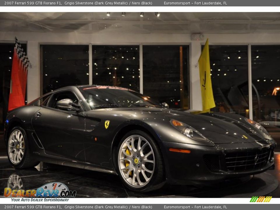 2007 Ferrari 599 GTB Fiorano F1 Grigio Silverstone (Dark Grey Metallic) / Nero (Black) Photo #20