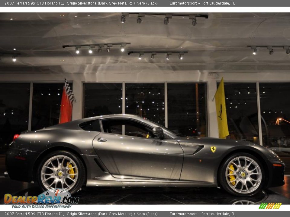 2007 Ferrari 599 GTB Fiorano F1 Grigio Silverstone (Dark Grey Metallic) / Nero (Black) Photo #21