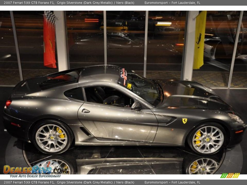2007 Ferrari 599 GTB Fiorano F1 Grigio Silverstone (Dark Grey Metallic) / Nero (Black) Photo #28