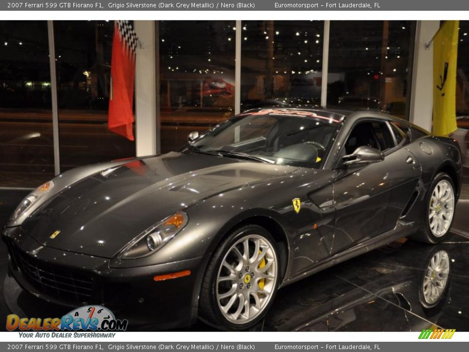2007 Ferrari 599 GTB Fiorano F1 Grigio Silverstone (Dark Grey Metallic) / Nero (Black) Photo #32