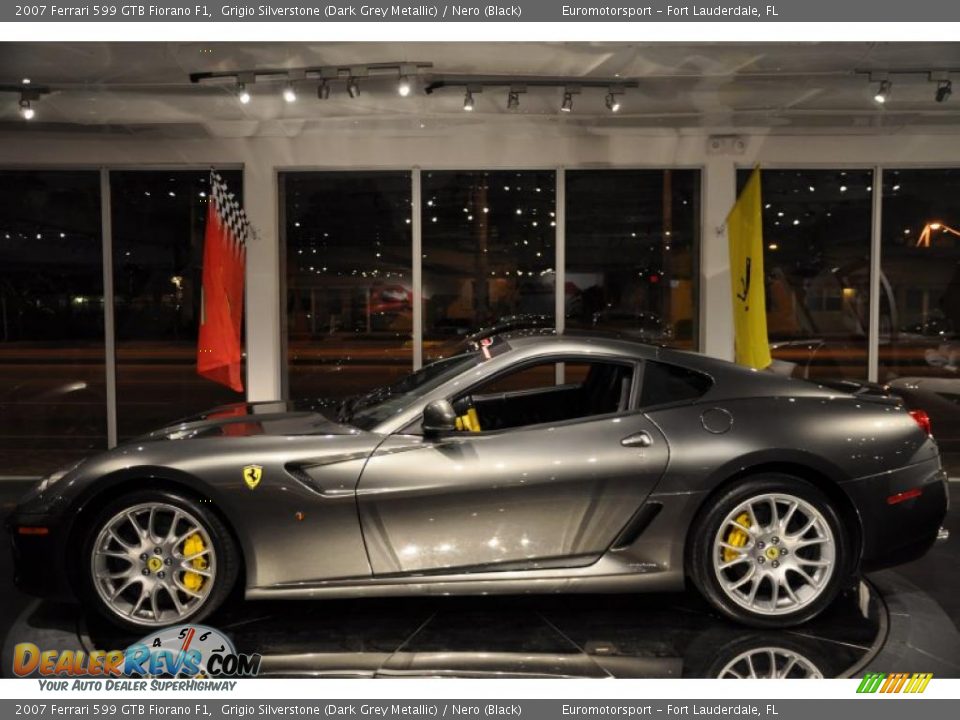 2007 Ferrari 599 GTB Fiorano F1 Grigio Silverstone (Dark Grey Metallic) / Nero (Black) Photo #33