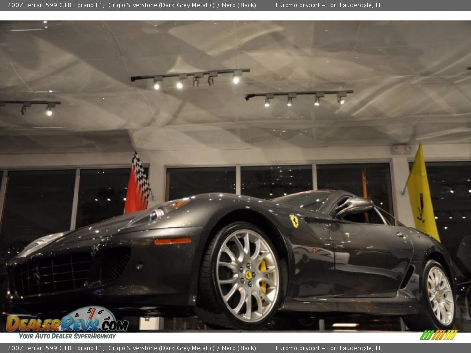 2007 Ferrari 599 GTB Fiorano F1 Grigio Silverstone (Dark Grey Metallic) / Nero (Black) Photo #36