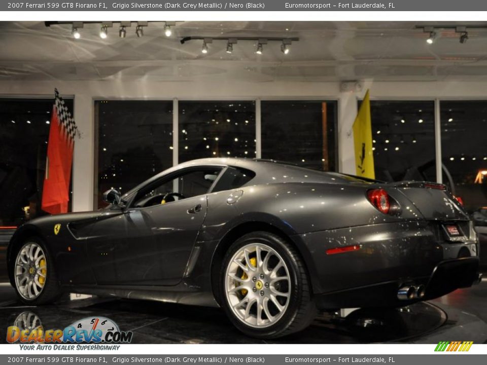 2007 Ferrari 599 GTB Fiorano F1 Grigio Silverstone (Dark Grey Metallic) / Nero (Black) Photo #37