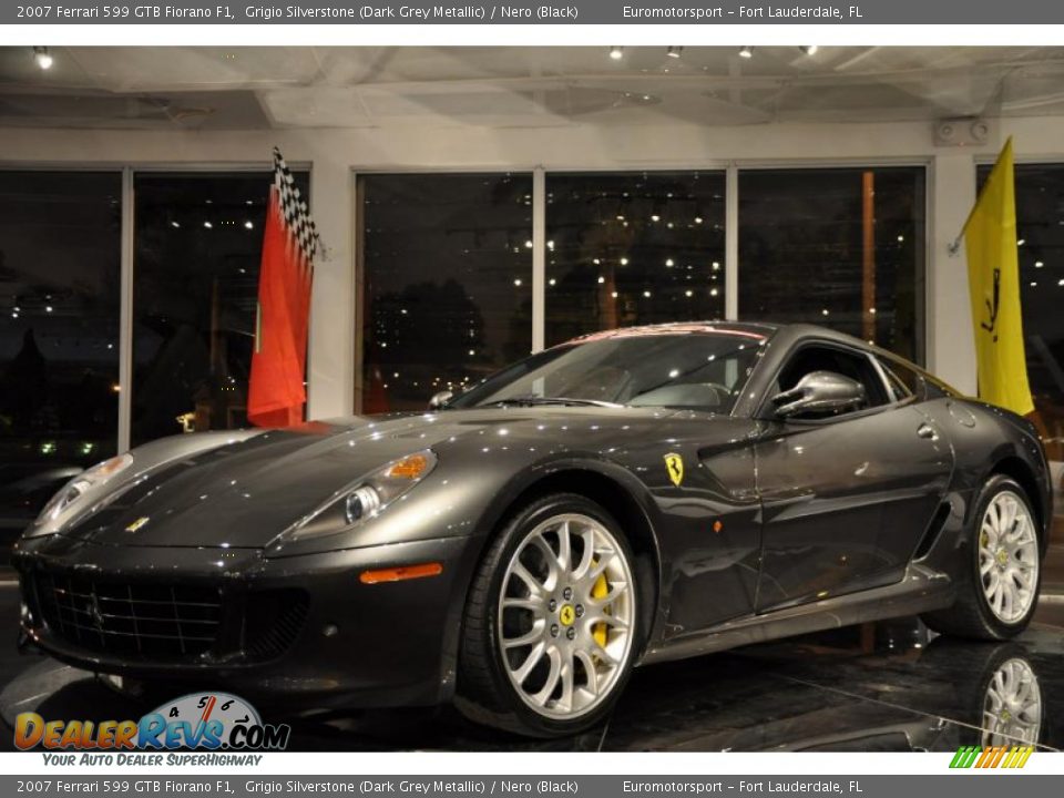 2007 Ferrari 599 GTB Fiorano F1 Grigio Silverstone (Dark Grey Metallic) / Nero (Black) Photo #40