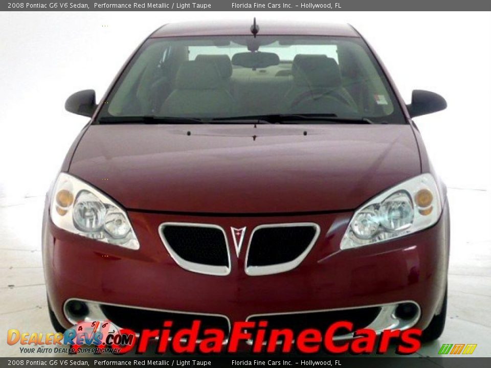 2008 Pontiac G6 V6 Sedan Performance Red Metallic / Light Taupe Photo #5