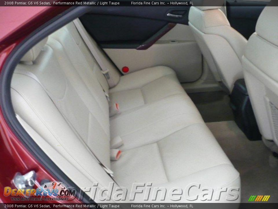 2008 Pontiac G6 V6 Sedan Performance Red Metallic / Light Taupe Photo #14