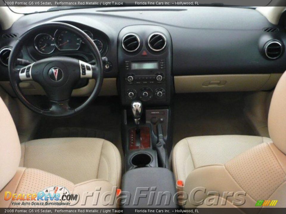 2008 Pontiac G6 V6 Sedan Performance Red Metallic / Light Taupe Photo #15