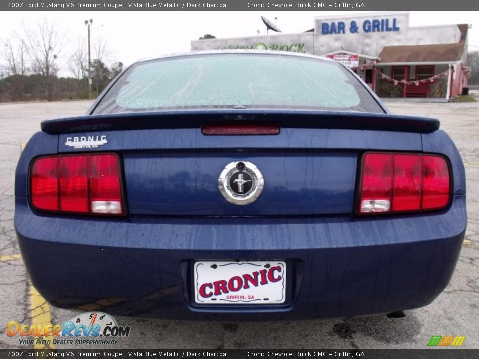 2007 Ford Mustang V6 Premium Coupe Vista Blue Metallic / Dark Charcoal Photo #4