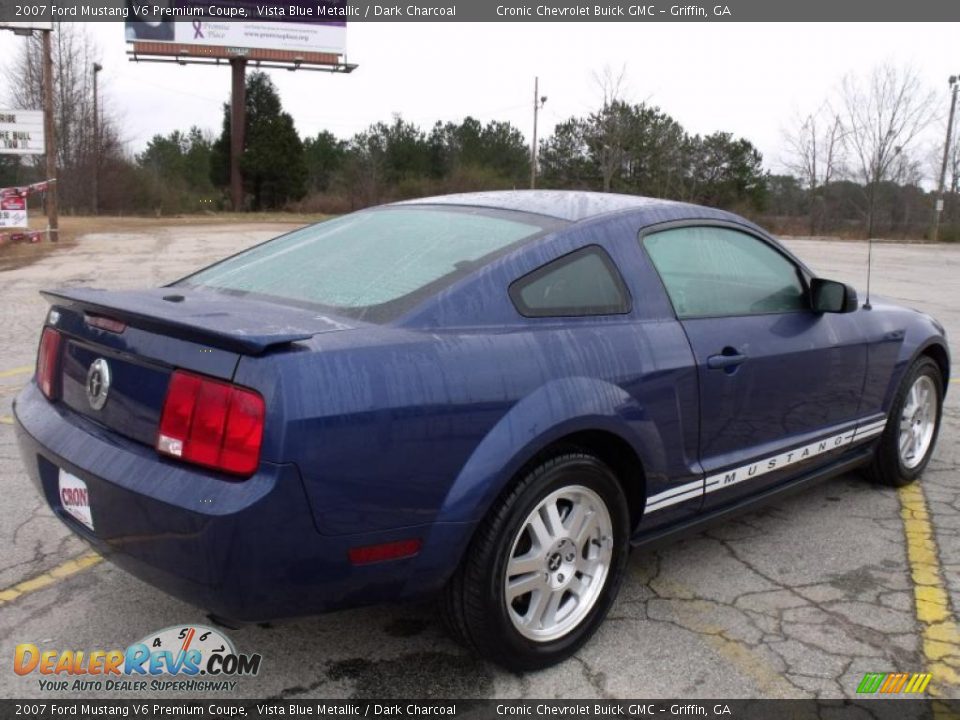 2007 Ford Mustang V6 Premium Coupe Vista Blue Metallic / Dark Charcoal Photo #5