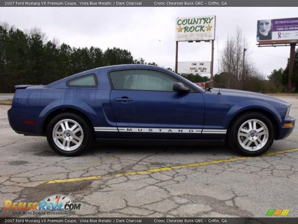 2007 Ford Mustang V6 Premium Coupe Vista Blue Metallic / Dark Charcoal Photo #6
