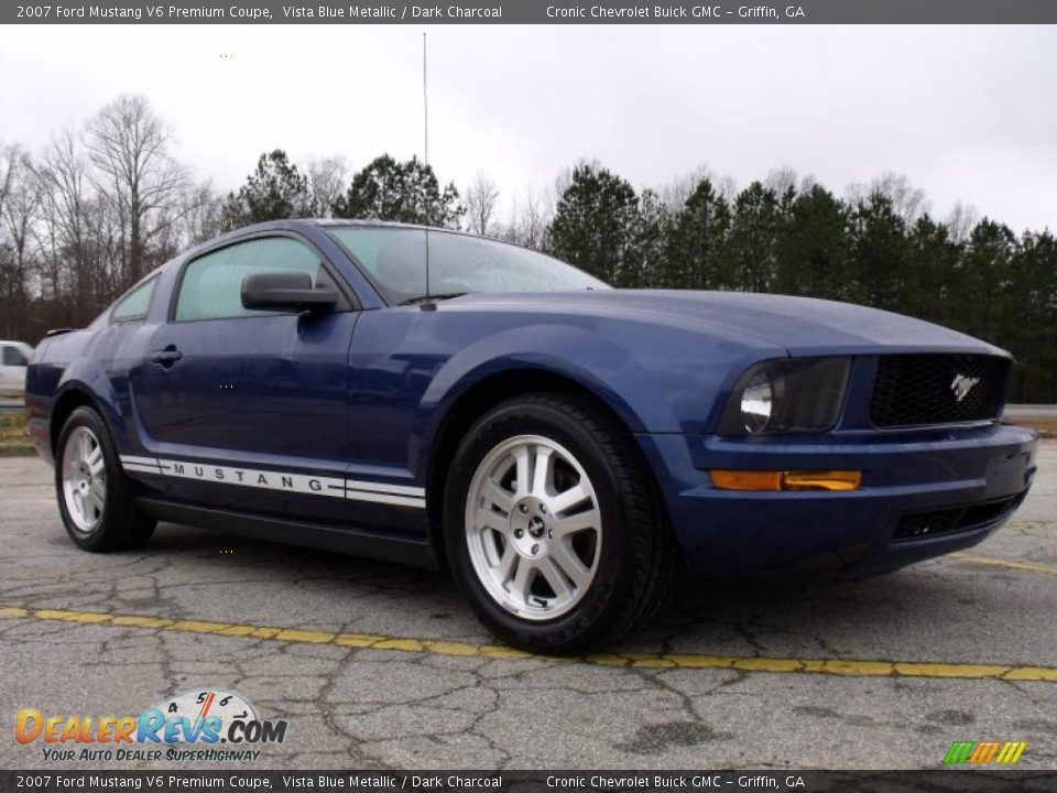 2007 Ford Mustang V6 Premium Coupe Vista Blue Metallic / Dark Charcoal Photo #7