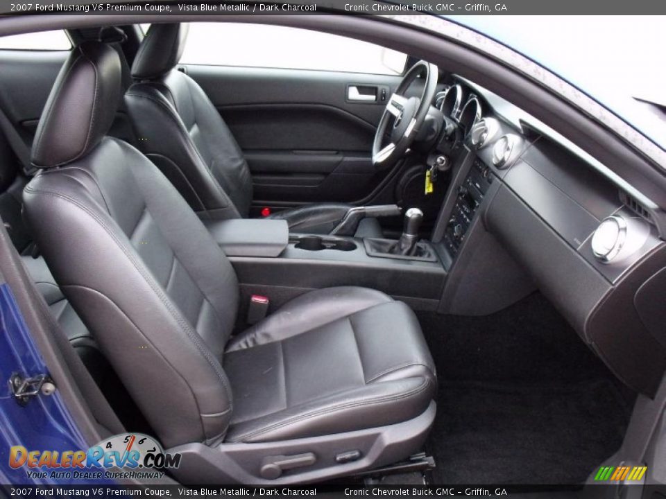2007 Ford Mustang V6 Premium Coupe Vista Blue Metallic / Dark Charcoal Photo #13