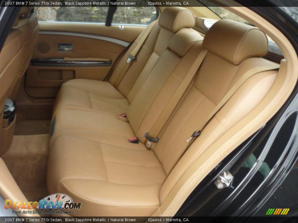 2007 BMW 7 Series 750i Sedan Black Sapphire Metallic / Natural Brown Photo #9