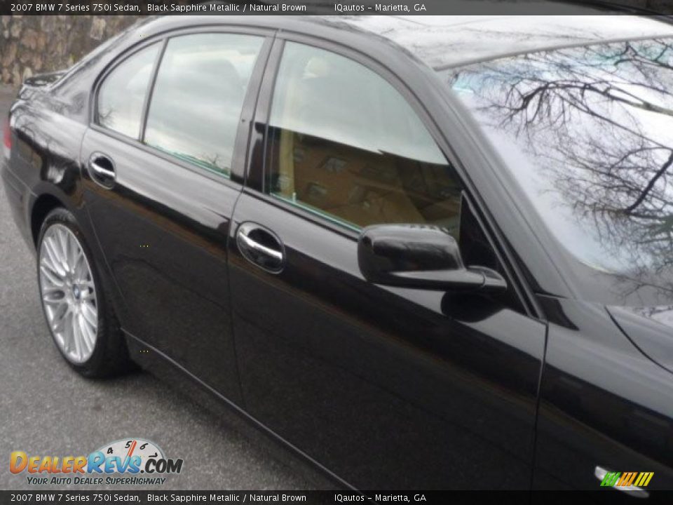 2007 BMW 7 Series 750i Sedan Black Sapphire Metallic / Natural Brown Photo #14